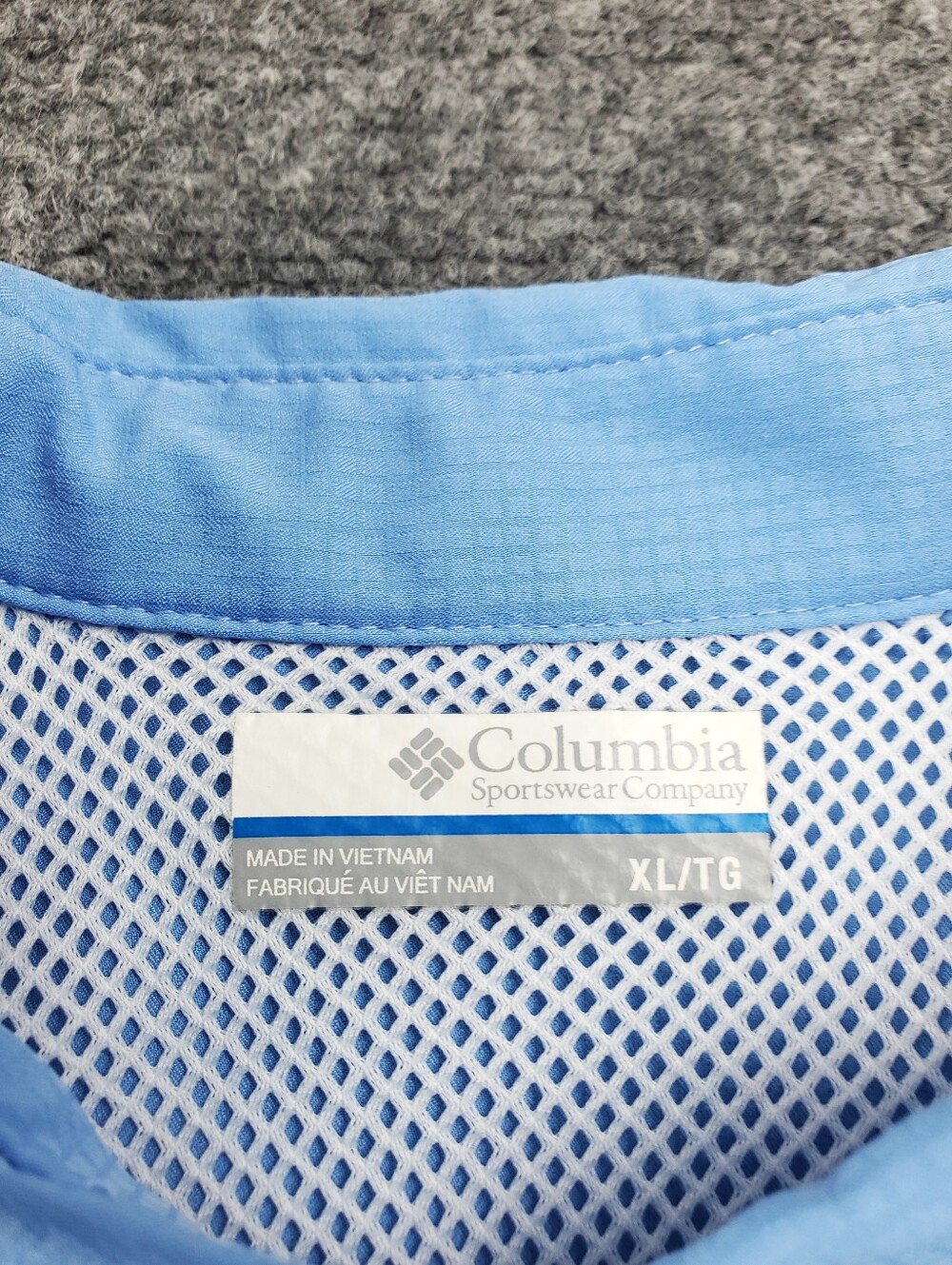 Columbia PFG Fishing Shirt Womens XL Snap Up Vented Roll Sleeve Blue Button Up - Picture 4 of 12
